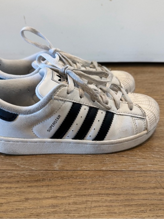adidas Other - adidas superstar  Kids White Sneakers with Black Stripes size 1